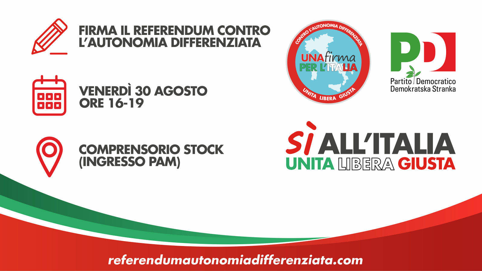 Raccolta firme referendum Autonomia Differenziata